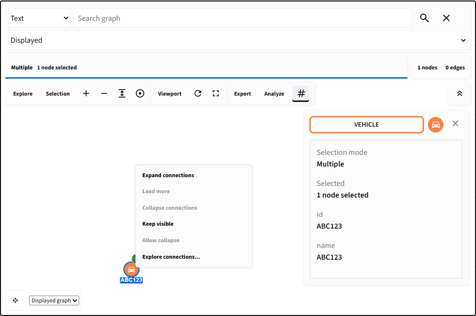 Expansion context menu and count badge